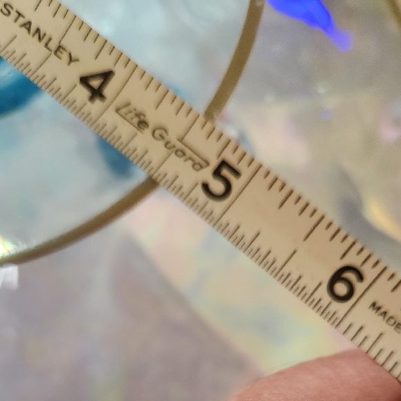 Fostoria Oakwood Blue - Iridescent Glass Bowl with Candle Holders - Picture 10 of 13